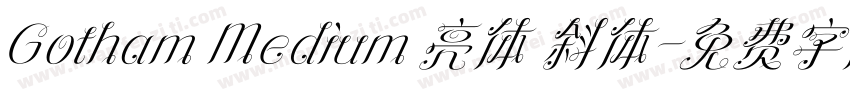 Gotham Medium 亮体 斜体字体转换